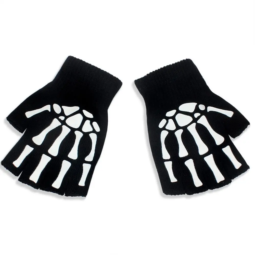 Glow in the Dark Skeleton Gloves for Halloween Cosplay, Perfect for LARP Parties and Stage Performances, Fun Prank Props, Photo Accessories, Party Accessory, Party Favor and Party Supplies, Cosplay Essential, Spooky, Light
