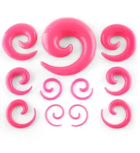 Hot Pink Acrylic Spirals