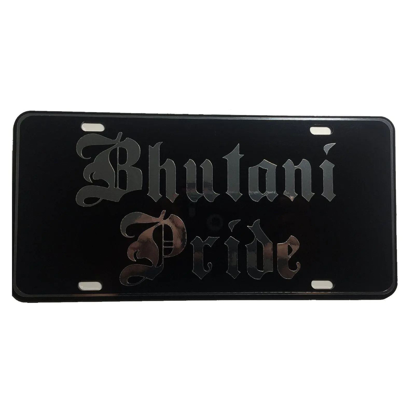 CustoMonsterDesigns Bhutani Pride Heavy Duty Aluminum License Plate