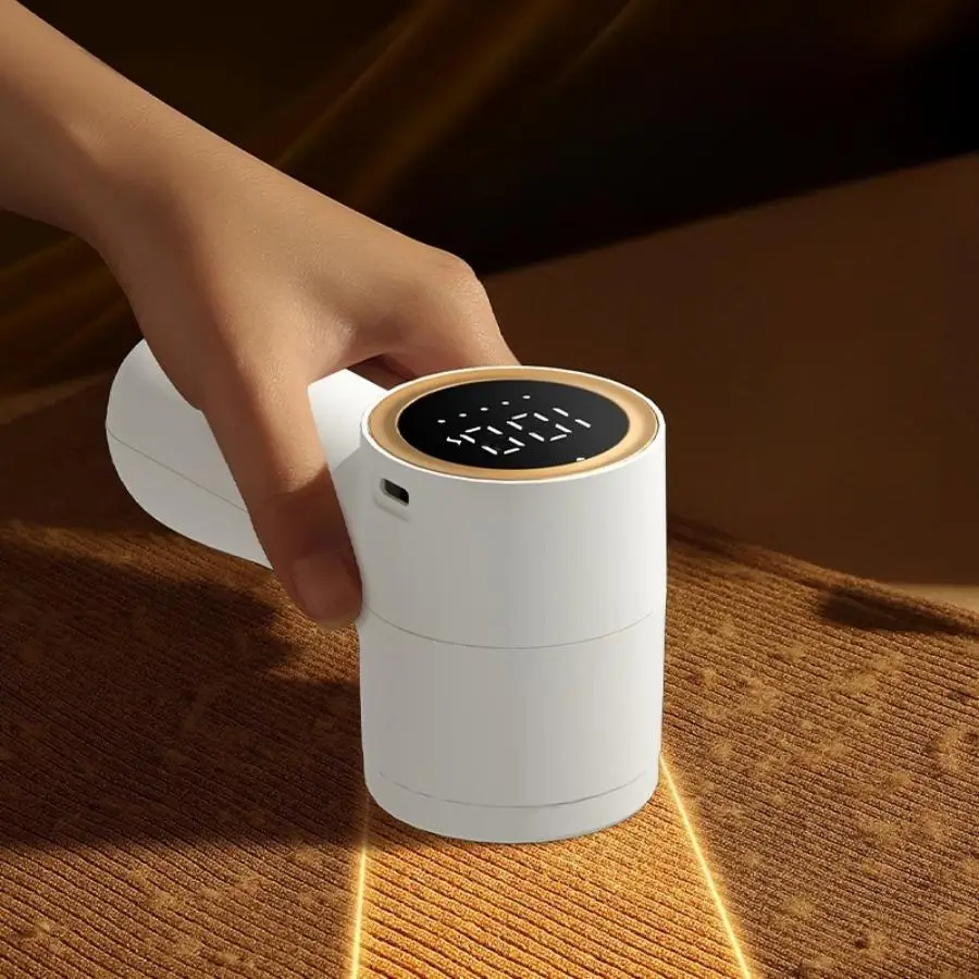 Electric Lint Remover, Rechargeable 6-blade Lint Shaver with Suction, 5-level Adjustable Lint Remover for Clothes, Bedding, Couch, Carpet