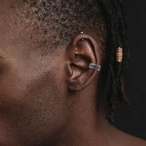 GTHIC Stainless Steel Celtic Knot Viking Ear Cuffs Earrings for Men Women