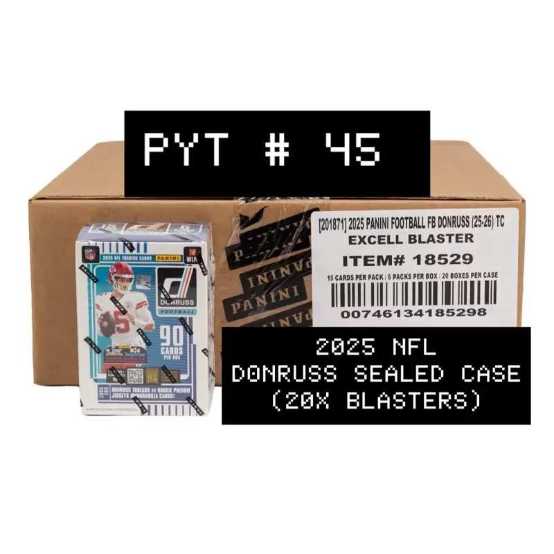 PYT #45 NFL BREAK - 2025 NFL Donruss Sealed Case (20X Blasters)