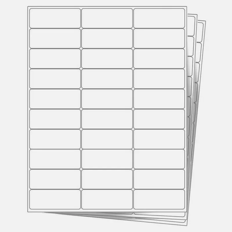 SJPACK All-Purpose Permanent Self-Adhesive Labels, 1"x2-5/8" Label Size, 8.5"x11" Sheets (25-Pack), Laser/Inkjet Printer Compatibility, Customizable