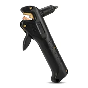 400A Capacity HM400A Welding Electrode Holder, Ergonomic Handle Reduces Fatigue by 50%, 3-Position Adjustable Welding Stinger, 1-Finger Self-Lock Clamp, Heavy Duty Copper Alloy for Stick Welding