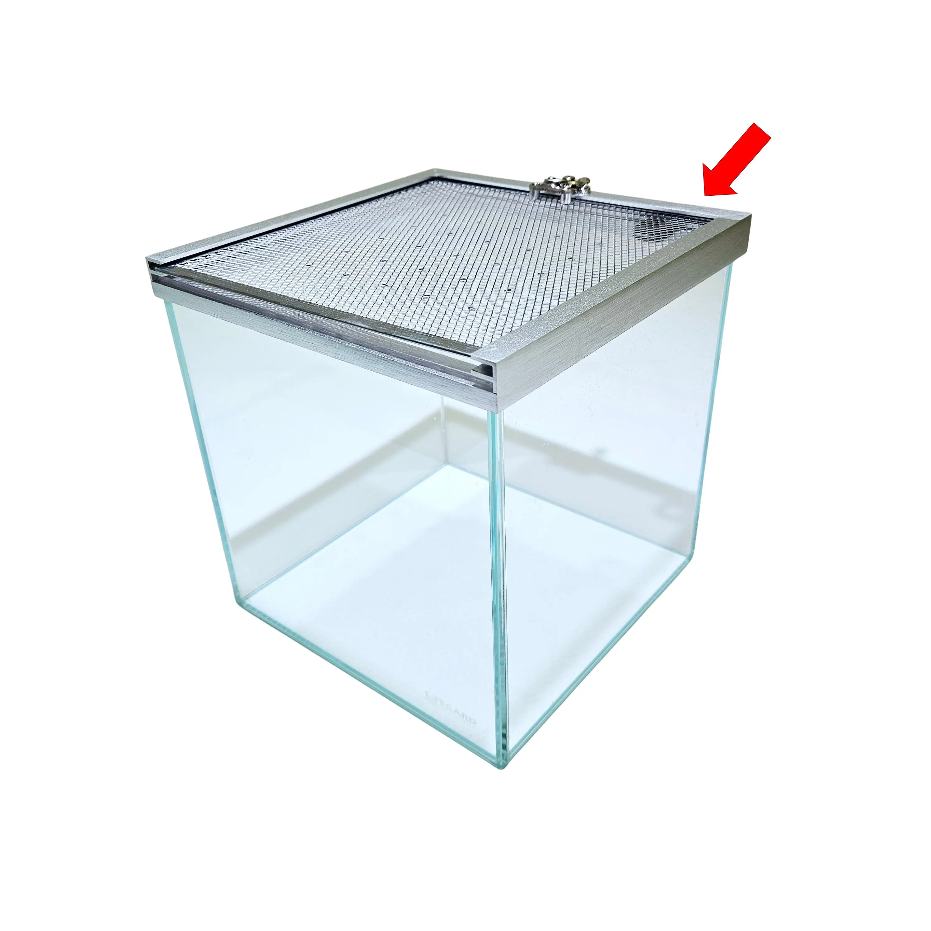 Minimalist Contemporary 2-Gal Nano Cube Aquarium Lid, Fish Tank Cover with Interchangeable High-Clarity Acrylic Screen and Aluminum Mesh Screen