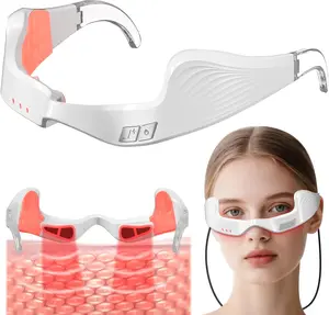 Under Eye Red Light Therapy Device, Red Light Therapy Glasses,Red 650 NM,Red Light Eye Mask for The Treatment of Eye Bags,Dark Circles,Puffiness periorbital for Treating Acne