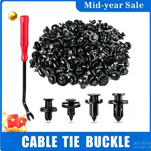 SummerVibes200PCS Car Clips for Hole Plastic Rivets RetainerFender Push Pin Fastener Bumper-a total of 6sizes Automotive Accessories Truck Detailing Custom Decor Carbon clavicular car clip