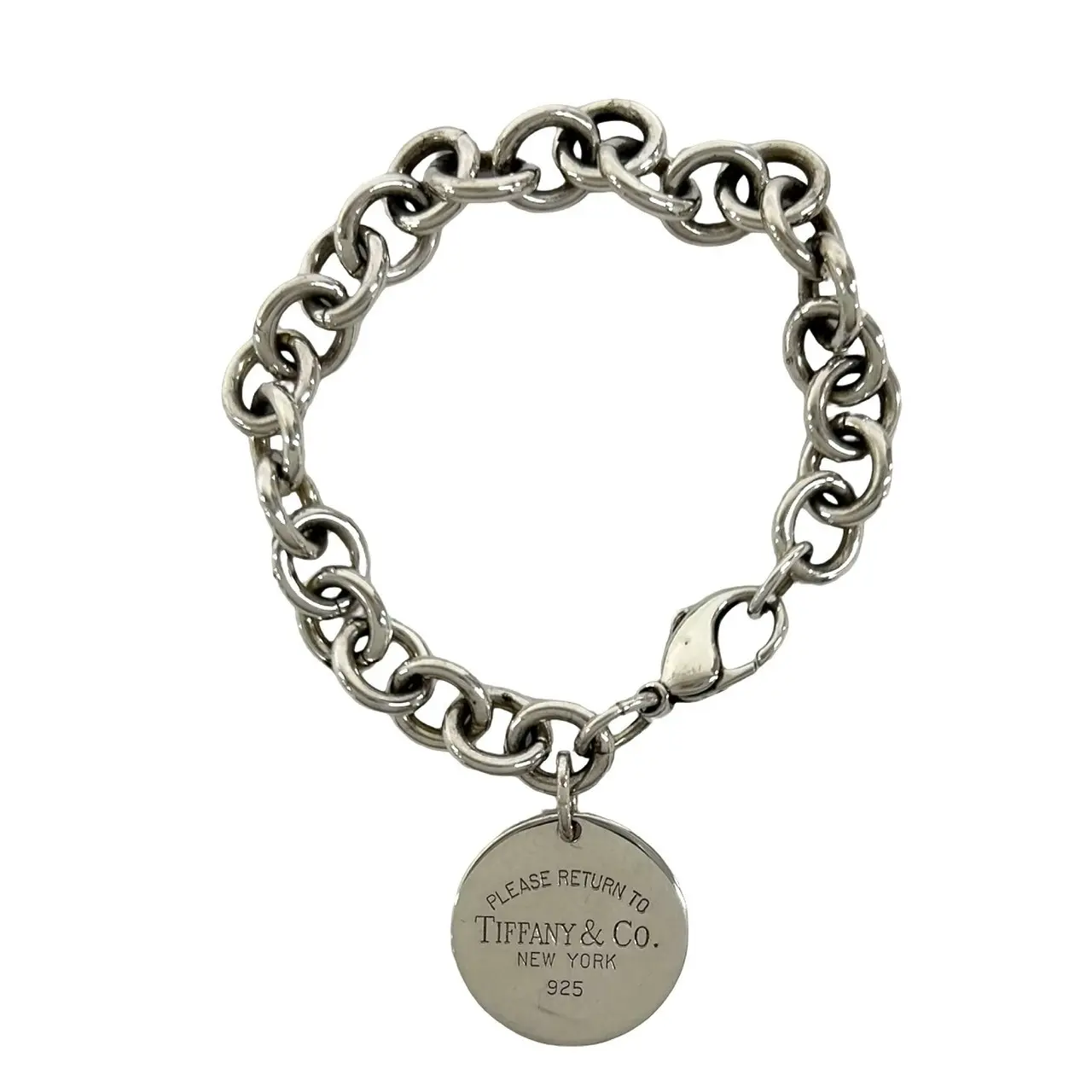 Pre-owned Tiffany & Co. Sterling Silver 925 (Ag925) Small Leather Goods Tiffany&Co. Return to Tiffany Silver Bracelet