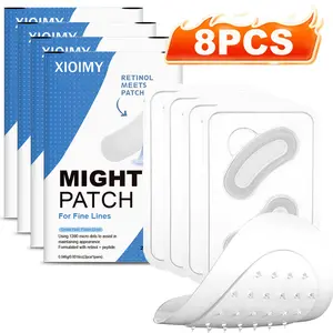 8pcs Hyaluronic Acid Micro Needle Eye Mask Balm, Injected Retinol and Peptides, for Eyes Face Nose, Strong Moisture Hydrating Firming Glow