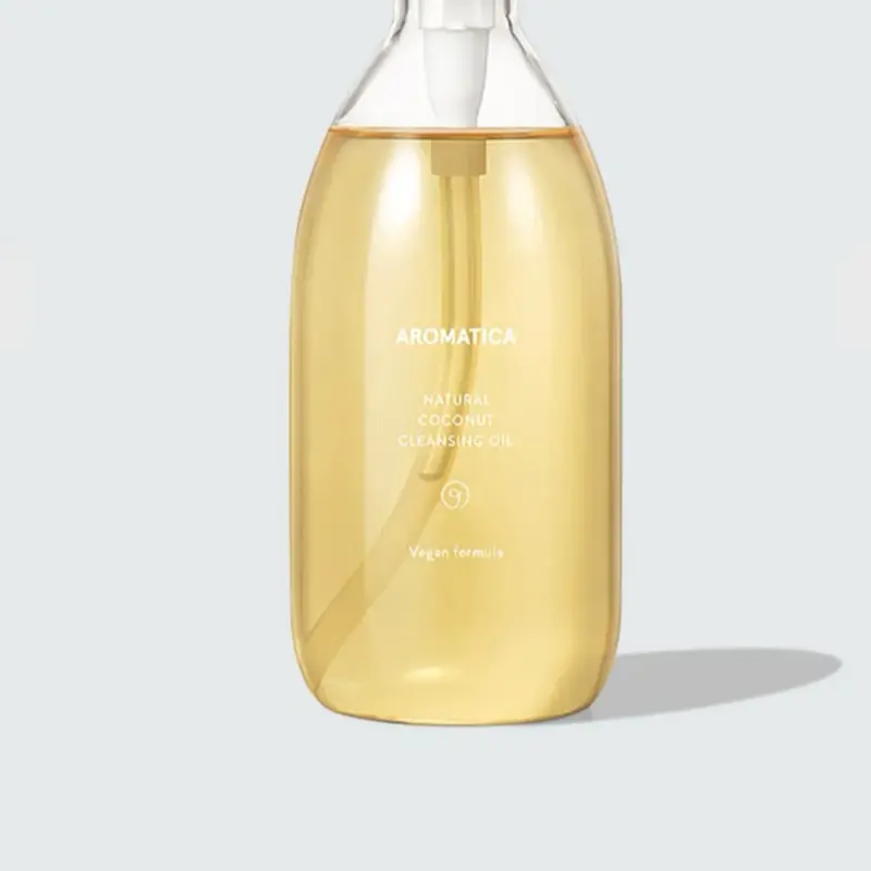 Aromatica Natural Coconut Cleansing Oil 300 ml - Organic Coconut Oil & Plant-Derived Ingredients for Gentle Skin Cleansing & Refreshing - Skincare