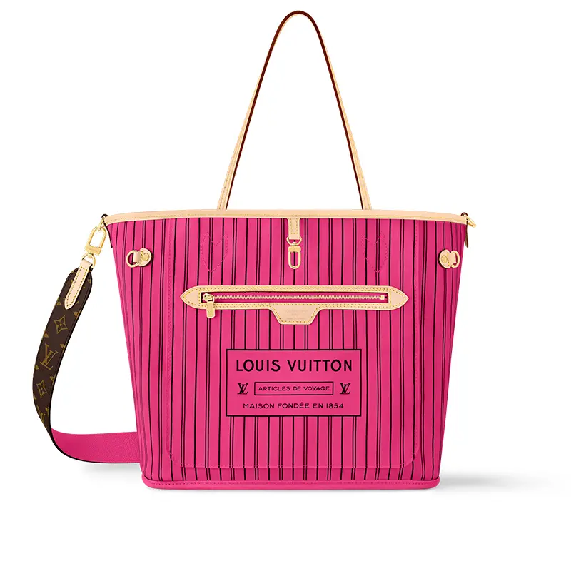 Louis Vuitton Monogram Coated Canvas Reversible Tote Bag for Women in Pink Stylish Tote Bag Leather Tote Bag