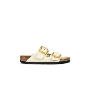 BIRKENSTOCK Arizona Big Buckle High Shine Sandal in Ecru