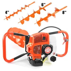 NEOTEC 52CC 2-Stroke Gas Powered Earth Auger Post Fence Hole Digger,Multiple sizes of Auger Drill Bits to choose from, for Garden & Lawn Use
