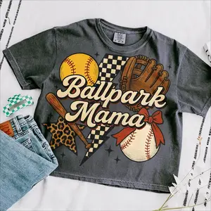 Ballpark Mama Retro Sports Tshirt Softball Baseball