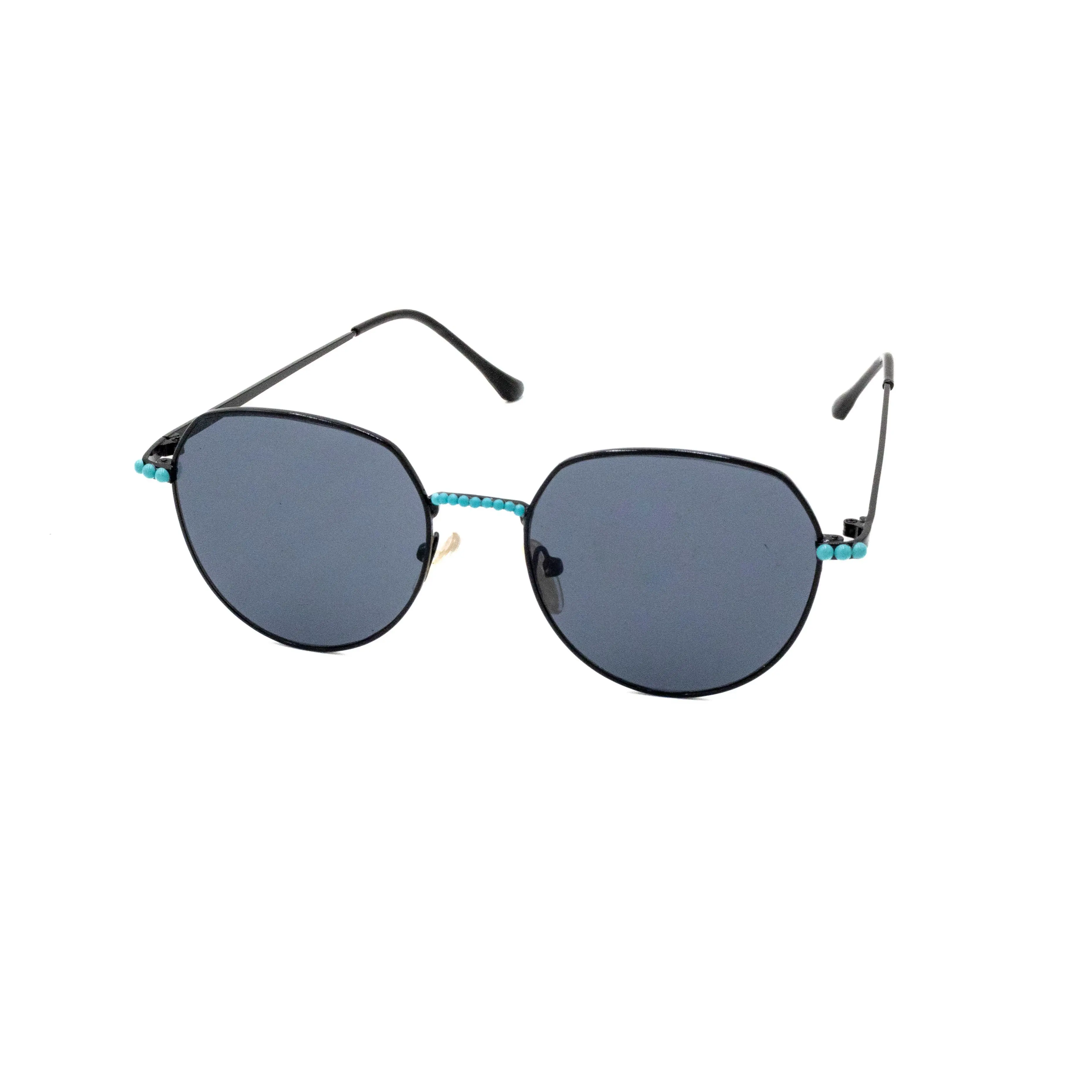 Faux Turquoise Octagon Sunglasses