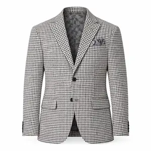 Inserch Linen Houndstooth Blazer – Black & White Sport Coat – BL279 Modern Fit