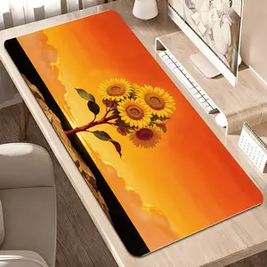 LIVEKEY XXL Extended Gaming Mouse Pad (80x40cm)   Vibrant Floral Design Gaming Desk Accessories  Non Slip Rubber Base  Stitched Edges for Smooth Control  Computer Keyboard Mat for Gamers & Office Use summervibes