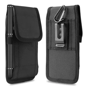 Cell Phone Holder Waist Pack Adjustable Belt Clip Holster Pouch for iPhone & Android Phones 5.7-6.3 inch Nylon Travel Essentials Lightweight Fanny Pack