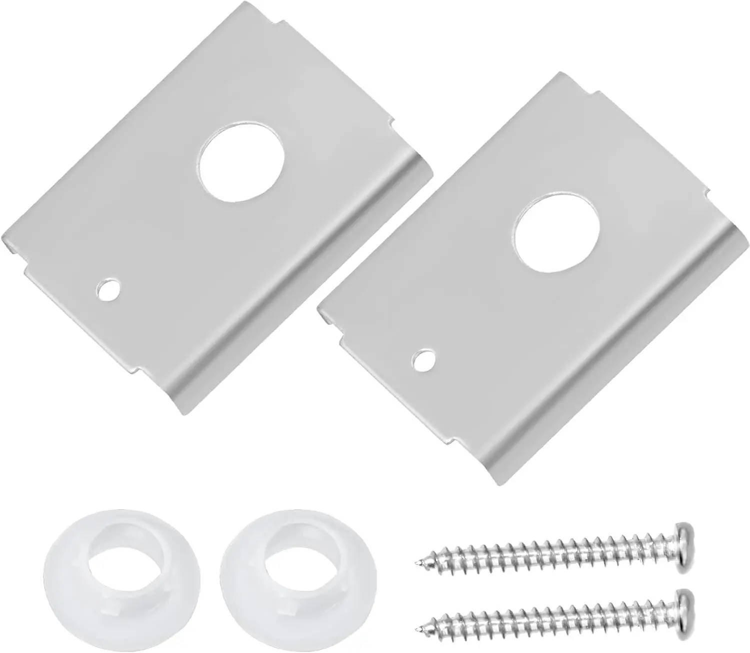 Bi-Fold Door Repair Bracket for Closet Doors, Fits 7/16" Pivot | 2 Pack, Steel, Fits 1-3/8 In Wood Doors, Fits 7/16 In Pivot Pins, Top & Bottom Mount, Repairs Cracked Door Panels