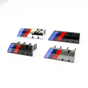 3D Abs Material Car Grille Emblem Badge, M Logo Design, Car Decorative Sticker, Fits Bmw X1 X2 X3 X4 X5 X6 Models, Compatible with F48 G01 E84 E83 F39 F10 F30 G11 G07 G86 G80 G60 E60 E46, Easy Installation
