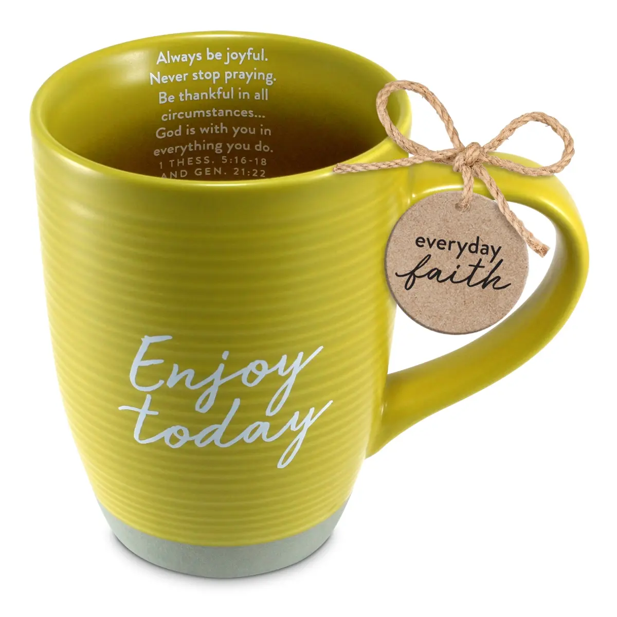 Dicksons 18663 Coffee Mug Enjoy Today Mustard Yellow