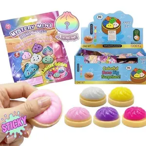 Blind Bag Mini Mochi Taba Dumpling Squishys, Comes with 4 minis in the bag Soft Stress Relief Fidget Toys for Kids