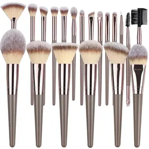 20 Pieces Complete Makeup Brush Set, Soft Bristles Cosmetic Brushes for Face Powder, Concealer, Eyeshadow, Eyeliner