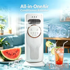 Bladeless Tower Fan Heater Combo, 3 Speed 2 Heat Levels With Remote Control, 28ft/s Max Airflow, All Season Comfort Unit, Perfect Summer Kitchen Cooling Helper For Home Bedroom Office Cooking Space