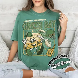 Comfort Colors® Green Bay Football Cheesehead  Shirt, Green Bay Game Day TShirt, Funny Cheesehead Mascot Tee, Green Bay Fan Gift Shirt