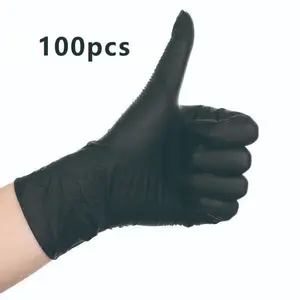 Introducing our premium nitrile gloves designed for everyday protection and convenience.Packed with 100 durable gloves in each set, these black nitrile gloves are a game-changer for home, kitchen, and professional use.