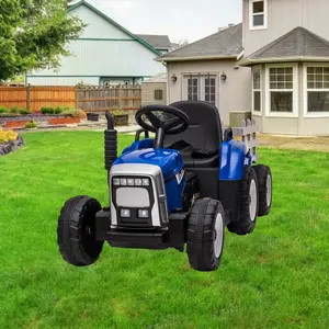 GARVEE 12V Electric Ride On Car Tractor with Trailer, Remote Control, 25W-35W Power Options, Multiple Colors, for Ages 3-6 - Christmas Deal