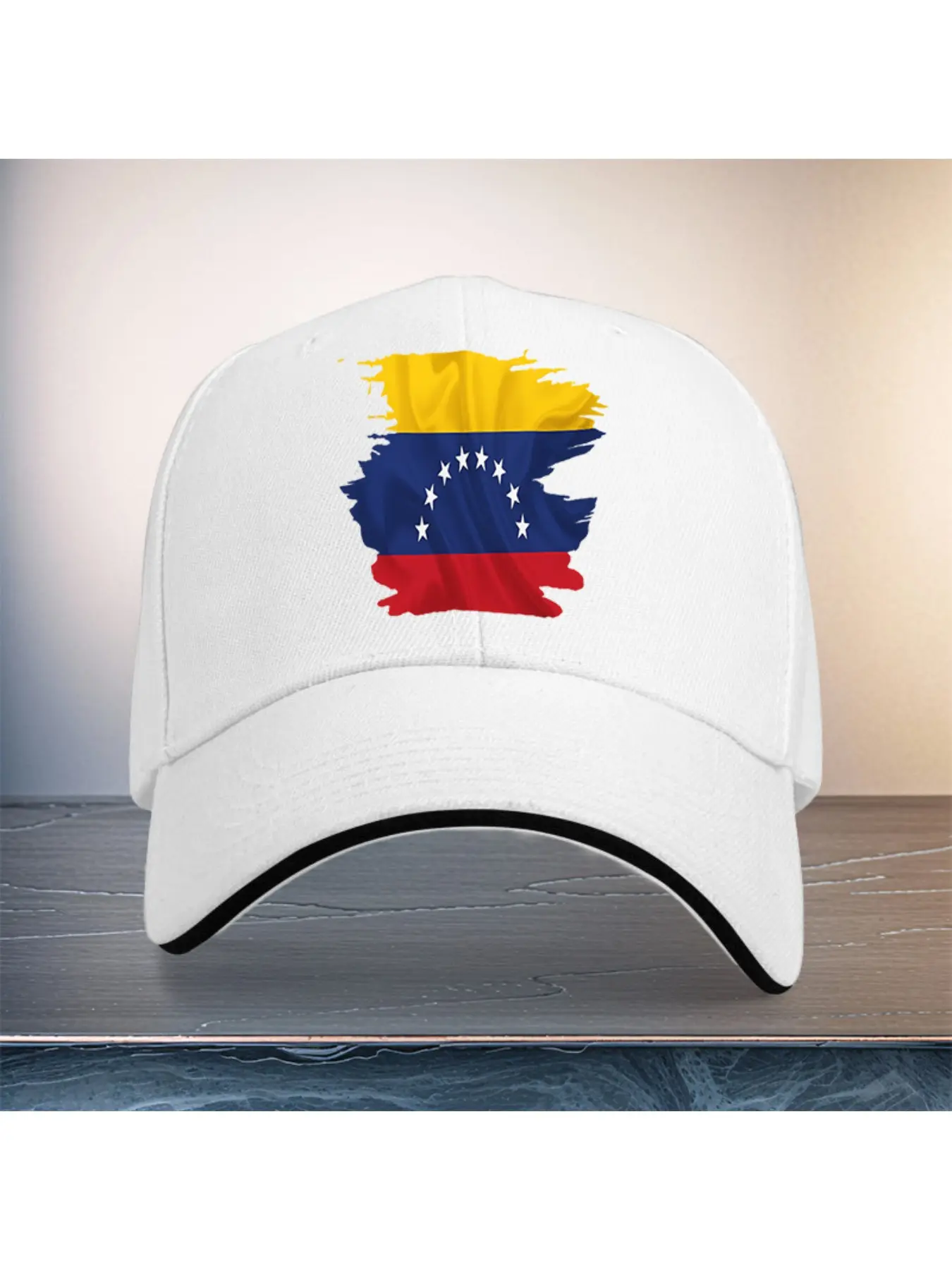 1pc, Stylish Unisex Lightweight Baseball Cap with The Venezuelan Flag Design - a Trendy Headwear Suitable for Holidays, Birthday Gifts, And Outdoor Sports, Fitted Cap, Fashion Hats