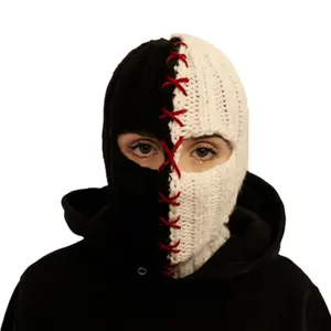 Fun Ghost Balaclava Men Costume Hats Gift Warm Soft Crochet Bucket Hat