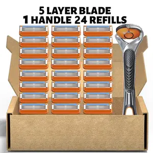 Men's Manual Shaver Kit, Blade Material Is Safe And Rust Proof, Easy To Use And Replace, High-Quality Material Can Be Washed With Water As A Whole, Classic Men's Shaving Tool, Shaving Razors