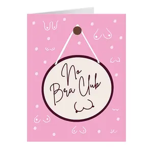 No Bra Club Greeting Card