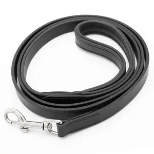 Jeffers Black Padded Leather Pet Leash Jeffers Black Padded Leather Pet Leash