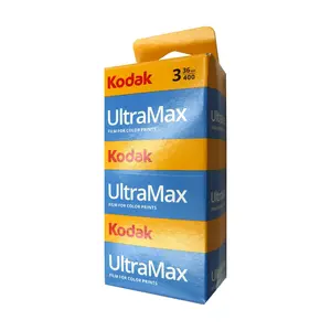 Kodak UltraMax 400 Color Negative Film 35mm 36 Exposures 3 Pack High-Speed Daylight-Balanced Fine Grain for Scanning and Enlarging Camera
