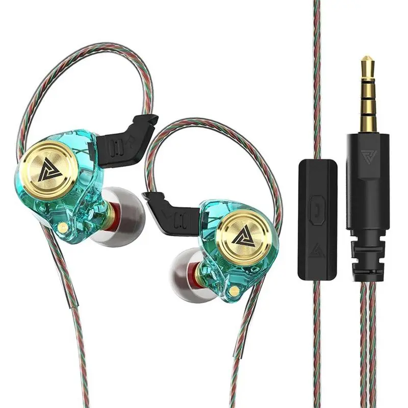 QKZ AK3 Portable Wired In-Ear Gaming Earbuds with Mic - Headphone with HiFi Subwoofer, Active Noise Cancellation, 3D Stereo Sound, Water Resistant for Gaming, Sports, Game Console Use, 3.5 Mm Jack, Laptops Pc