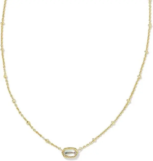 Kendra Scott Mini Elisa Satellite Short Pendant Necklace - Gold Dichroic Glass 9608866153