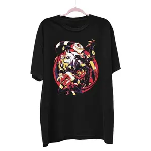 Hazbin Hotel Helluva Boss Group Unisex Graphic Vintage Style T-Shirt Womenswear