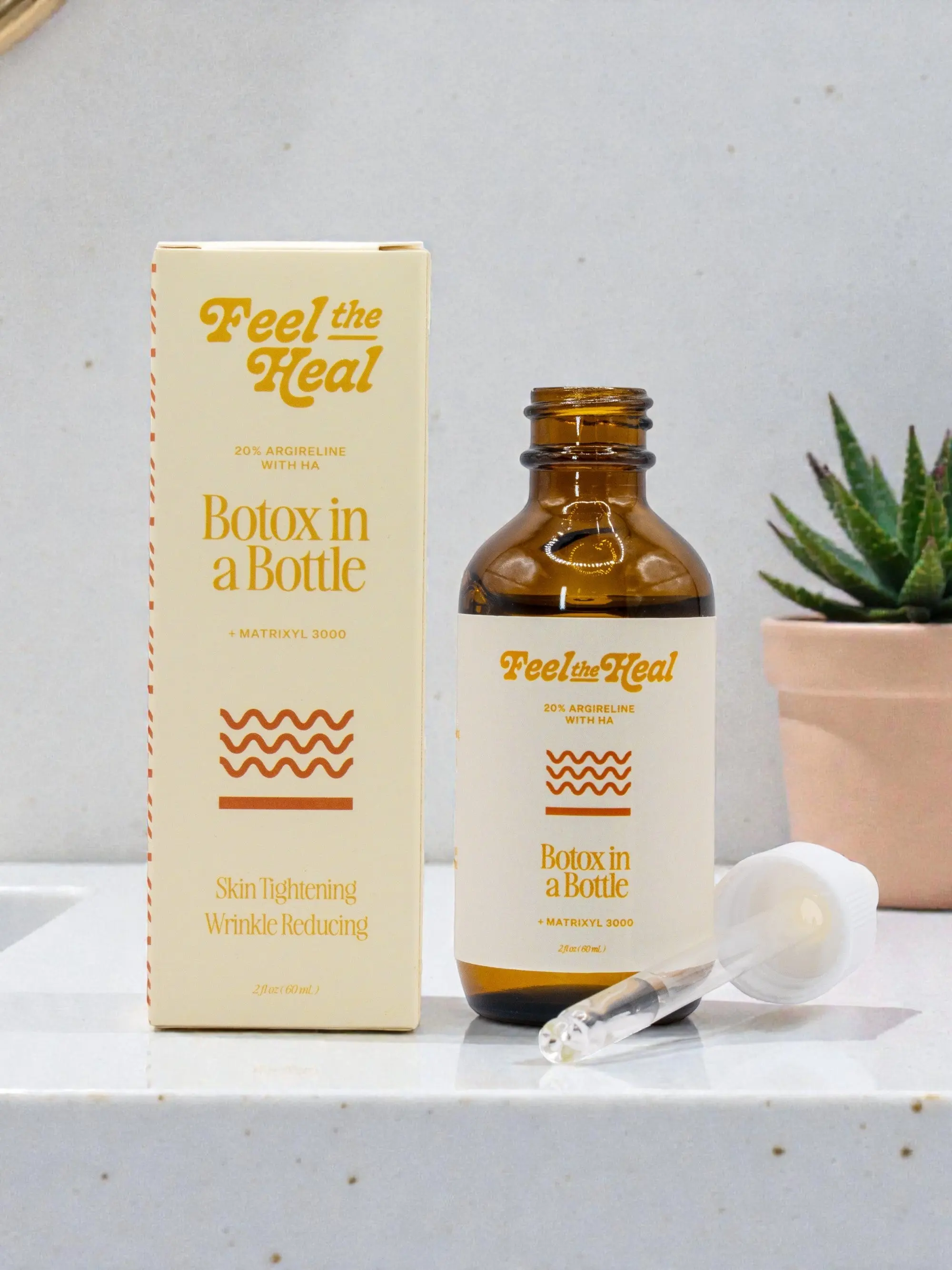 Feel the Heal Argireline Peptide Anti-Aging Face Serum | Firms, Hydrates & Reduces Fine Lines, Wrinkles & Expression Lines for All Skin Types