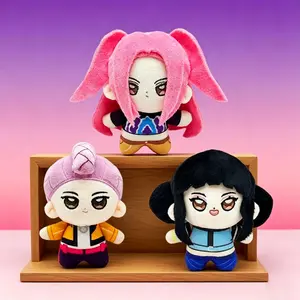 Huntrx Anime Girl Cotton Plush Doll Set, Original Kpop Character Stuffed Cotton Doll, Soft Collectible Plush Toy Gift for Anime & Kpop Fans