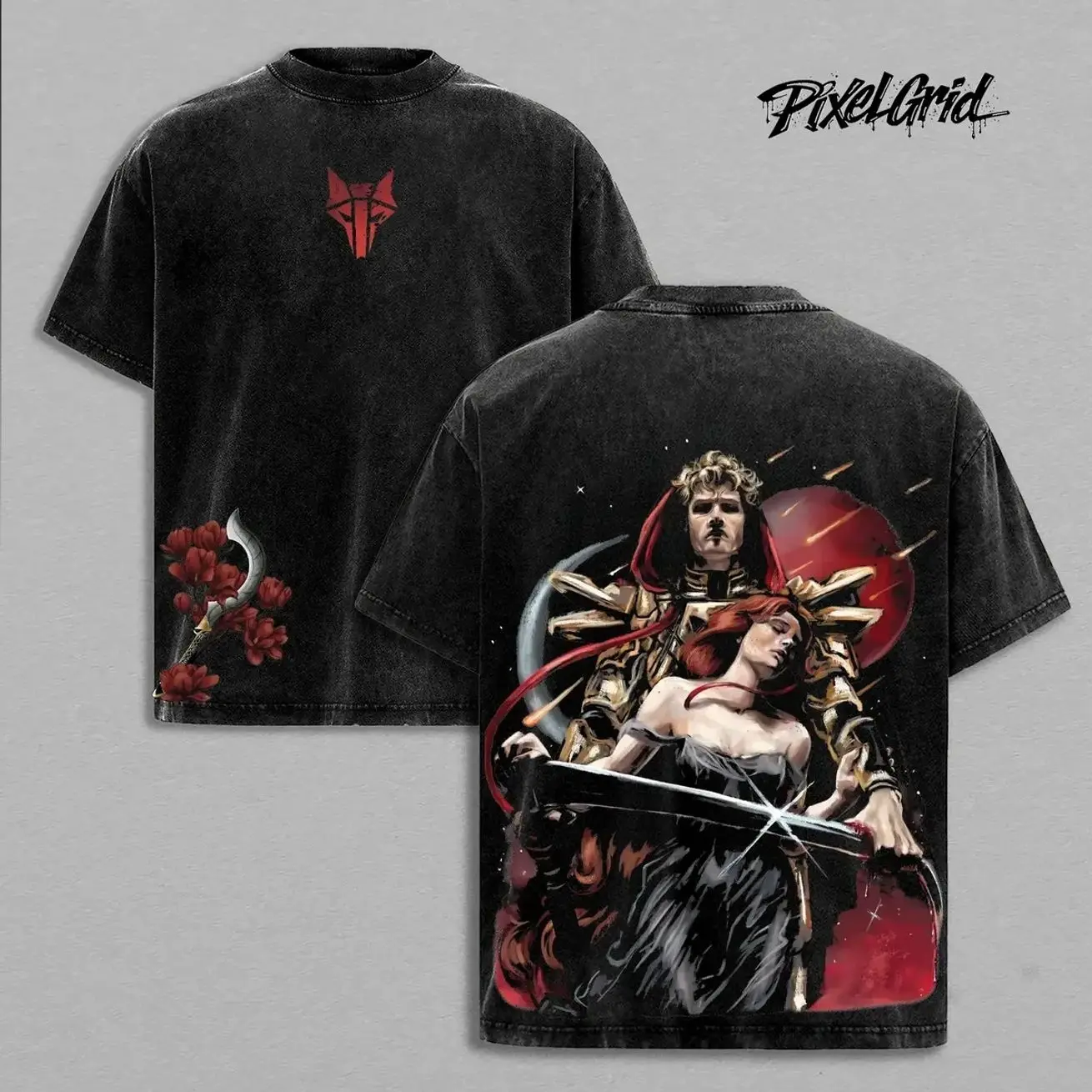 Red Rising- The Reaper of Mars Oversize Lightweight Cotton Washed TShirt, Rise for Mars Design Clothes, Dystopian Sci-Fi Fan Apparel, red rising merch Q14