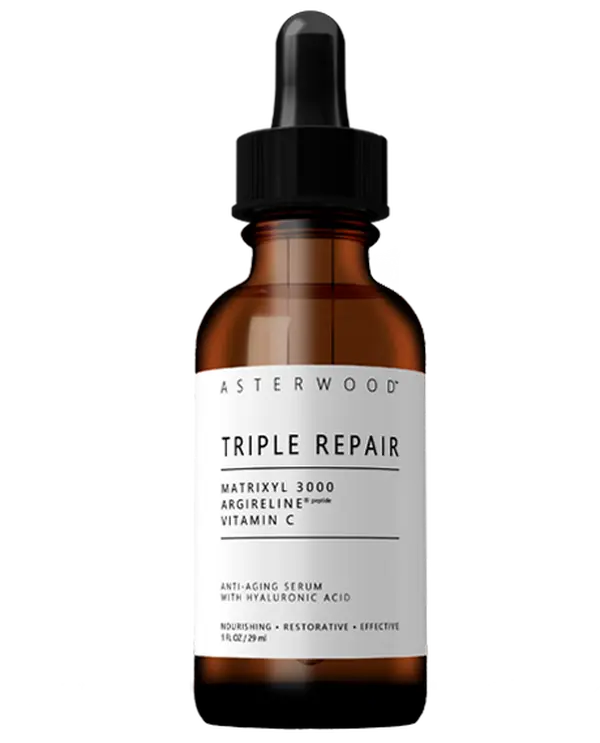 Triple Repair Matrixyl 3000 + Argireline + Hyaluronic Acid + Vitamin C Serum for Face - Anti-Aging, Collagen Boosting, Hydrating - Fragrance-Free - 1 Fl Oz