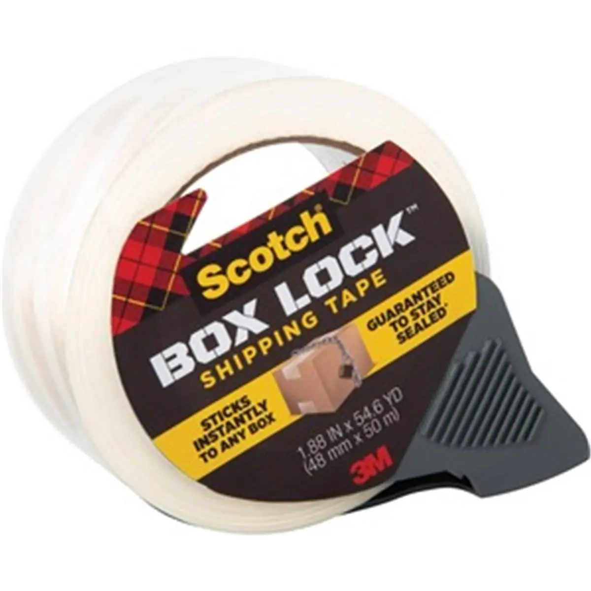 212 MAIN Box Lock Packaging Tape - Heavy Duty Adhesive Tape with Strong Adhesion, Easy Unwind, Hot Melt for Sealing Boxes