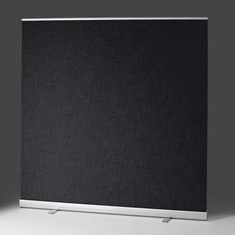 Black Retractable Privacy Screen Room Divider
