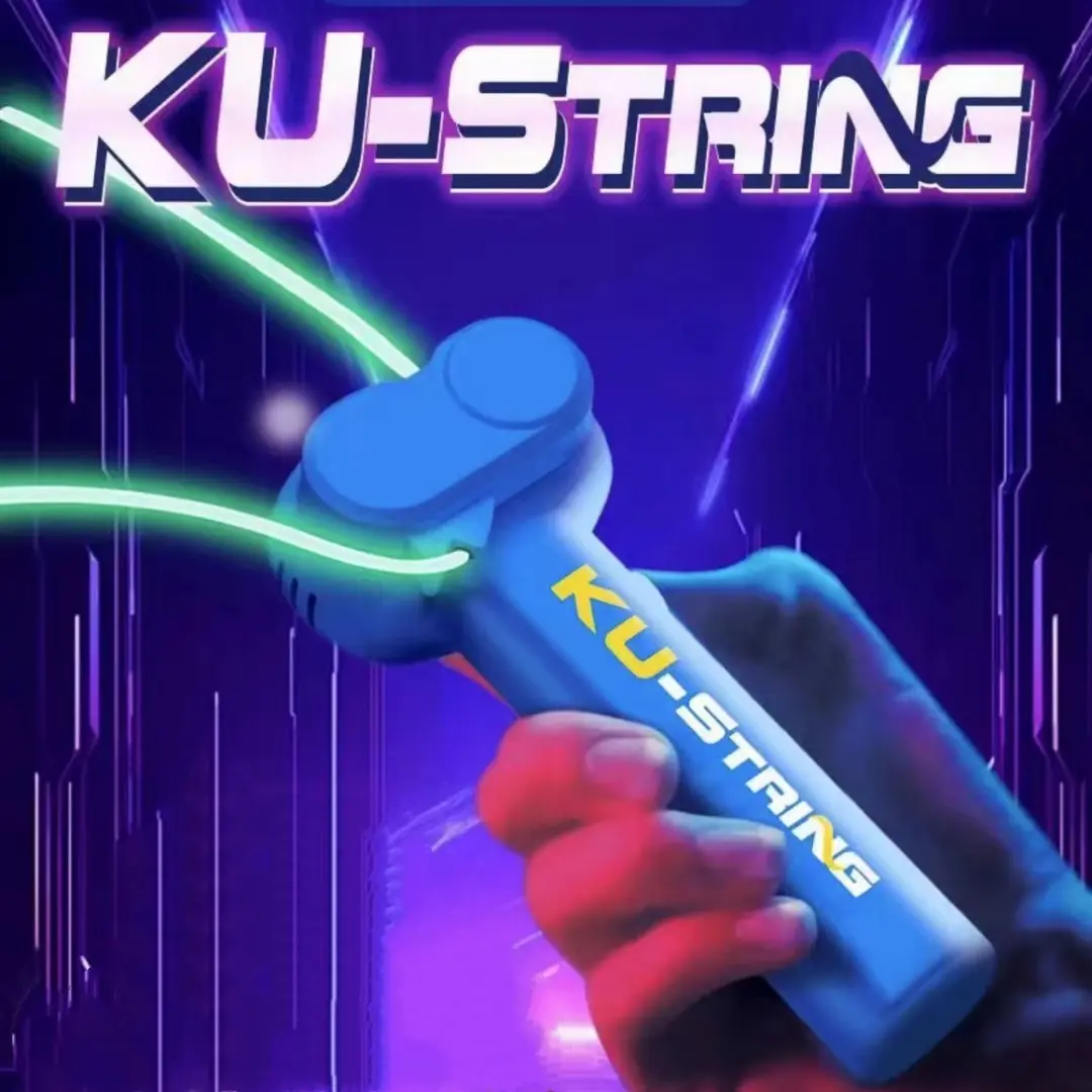 Glow in The Dark ,Game Shooter String Toy,Hand Held Novelty Fun Rope Pressure Reducer,Birthday Christmas Ideal Gift