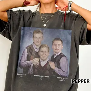 [ SPORTS GRAPHIC TEE - SALE UP TO 45% ] Nathan MacKinnon Cale Makar Martin Necas Ice Hockey Shirt, Colorado Step Bros Tee, Funny Ice Hockey Gift Unisex