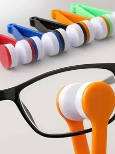 Portable Mini Glasses Cleaner for Sunglasses & Glasses, Multifunctional Soft Double-sided Glasses Cleaning Tool, Glasses Cleaning Accessories Set for Home & Trave