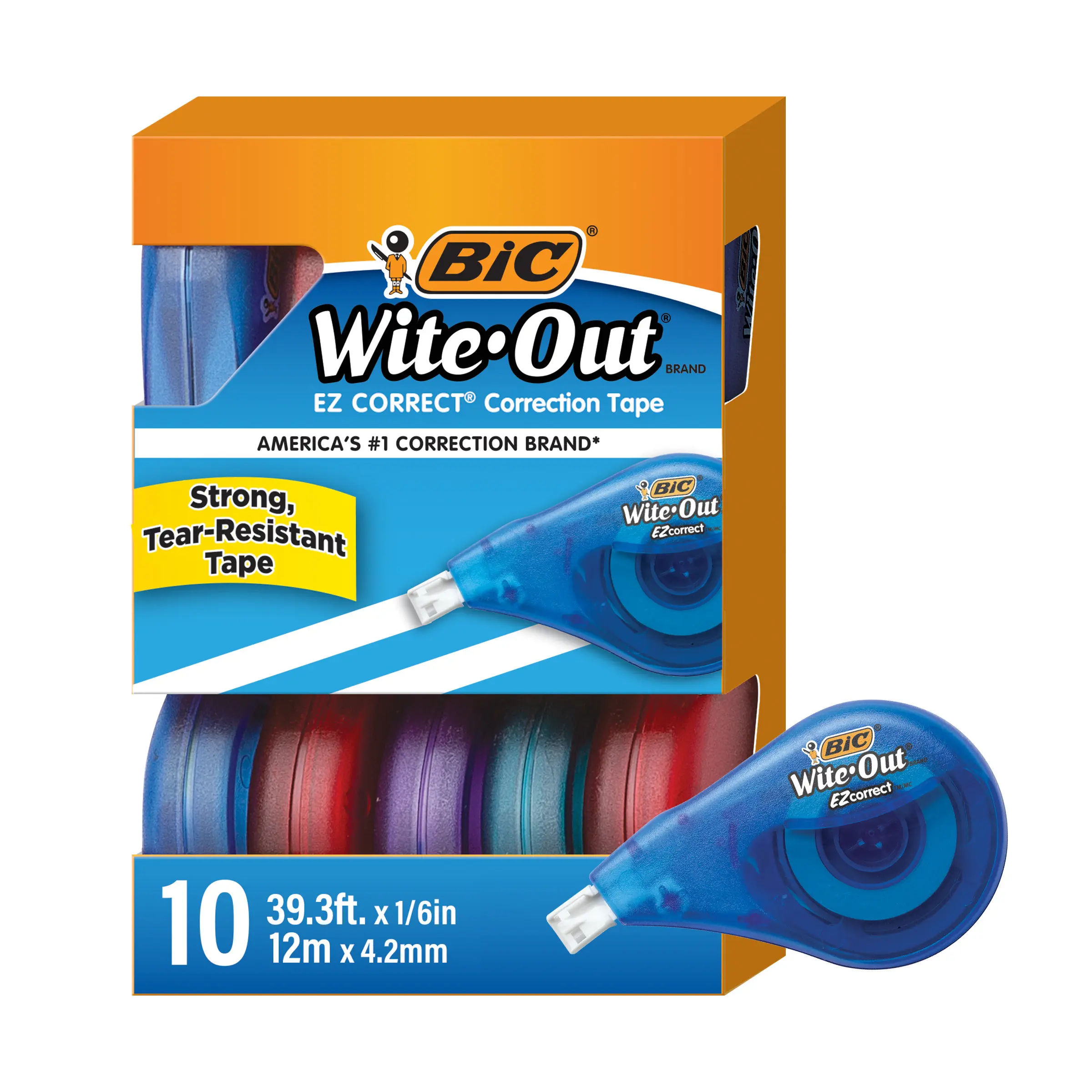 BIC® Wite-Out® Brand EZ Correct® Correction Tape, White, 10 Pack BIC® Wite-Out® Brand EZ Correct® Correction Tape, White, 10 Pack